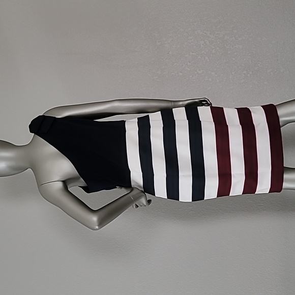 Ted Baker Hilila Rowing Stripe One Shoulder Dress Size 4 TB 10 US - Picture 3 of 11